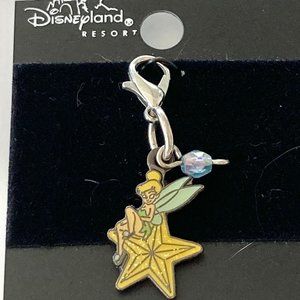 Vintage Disney Tinker Bell Tinkerbell Charm Disneyana Fairy Crystal bead Enamel